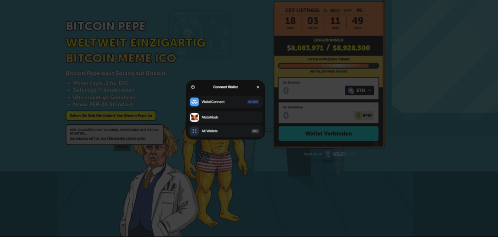 Bitcoin Pepe Wallet verbinden