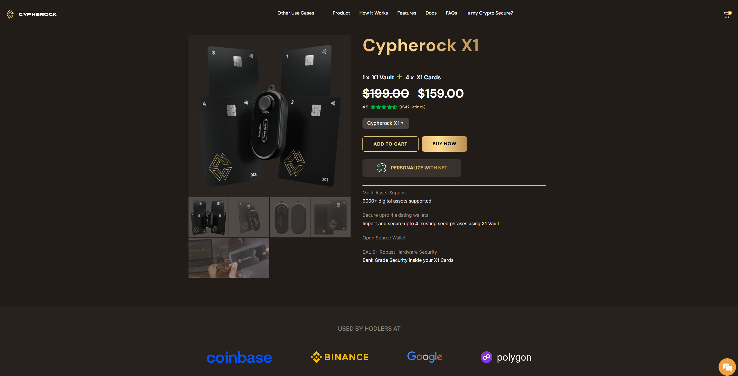 Cypherock X1 Homepage