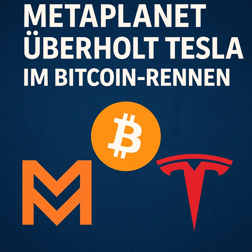 Metaplanet überholt Tesla im Bitcoin-Rennen - 99bitcoins DE
