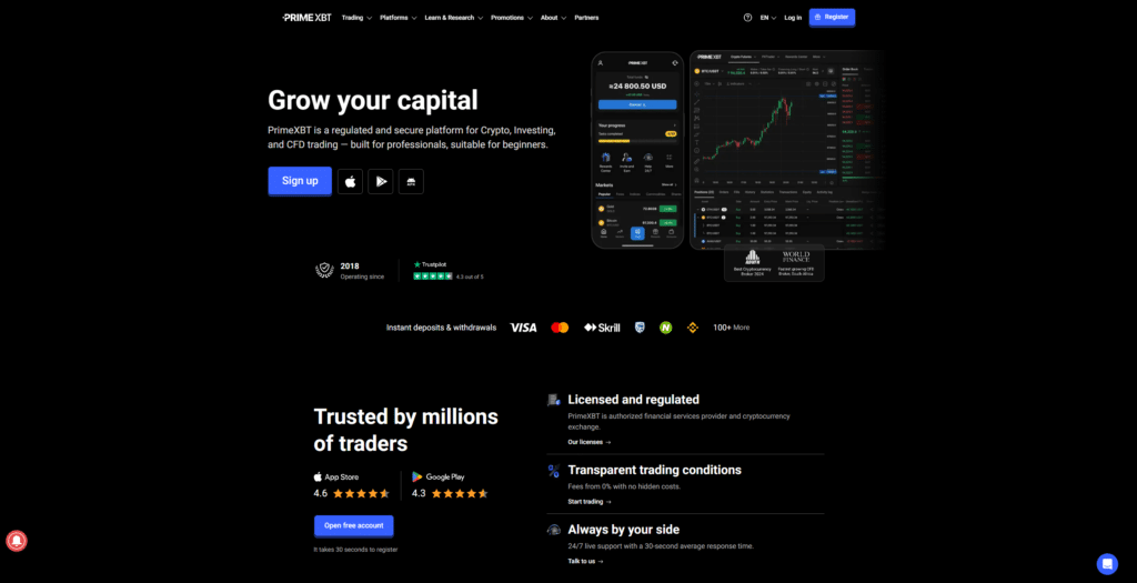 PrimeXBT-homepage