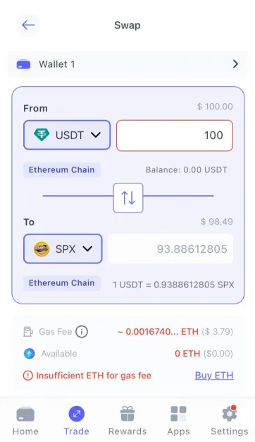 spx6900 swap best wallet