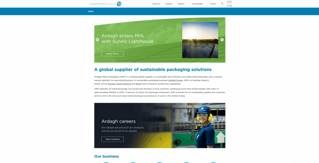 Ardagh Metal Packaging Homepage