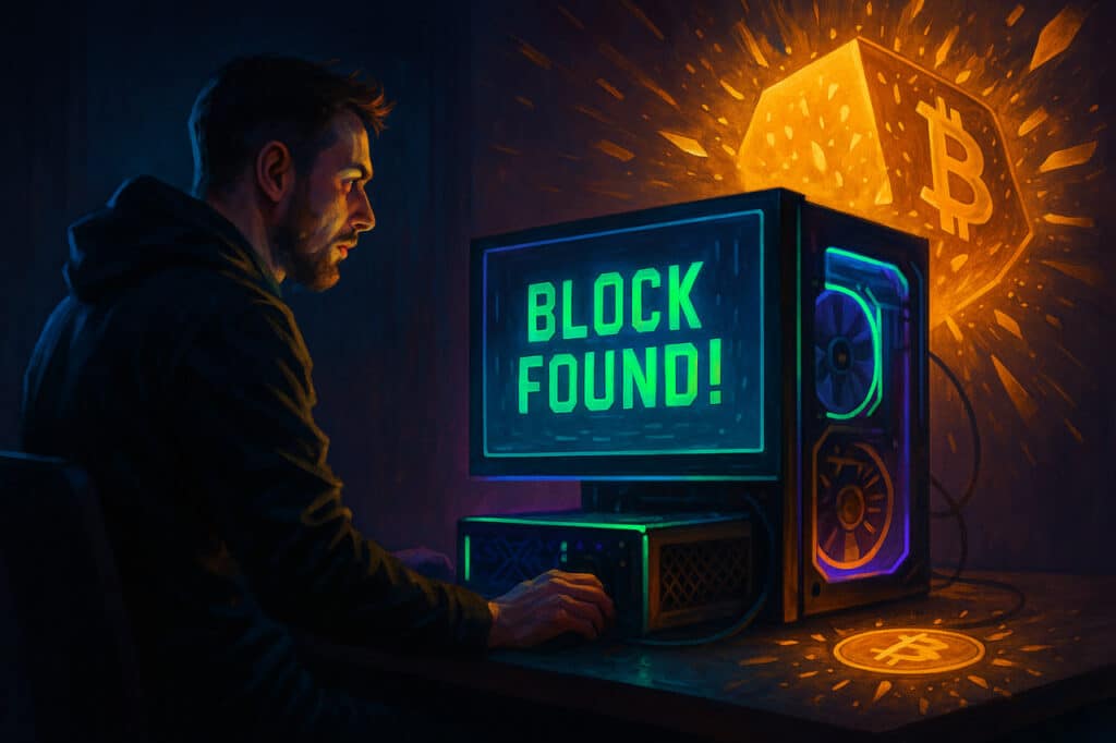 Bitcoin-Wunder: Solo-Miner gewinnt $349.000 – gegen die BTC Mining Giganten