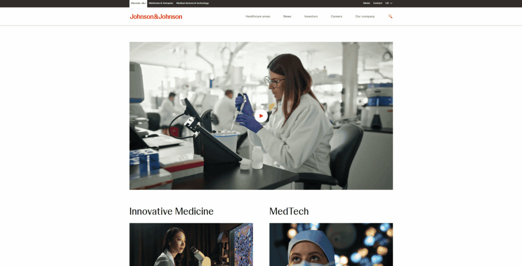 Johnson&Johnson Homepage