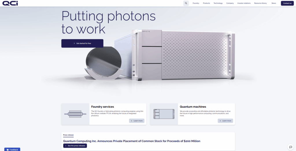 Quntum Computing Inc Homepage