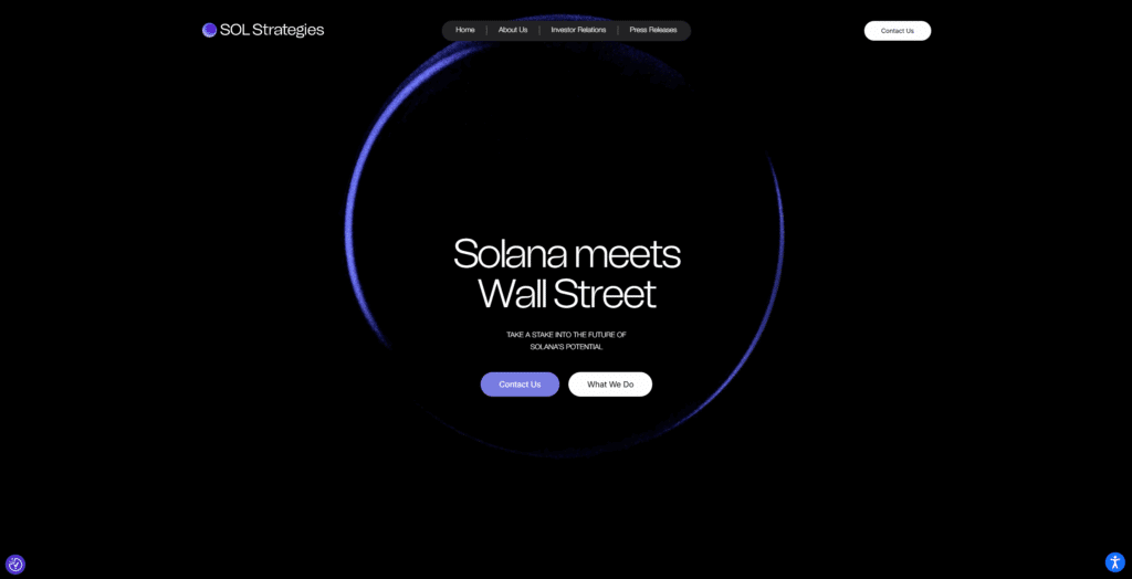 Sol Strategies homepage