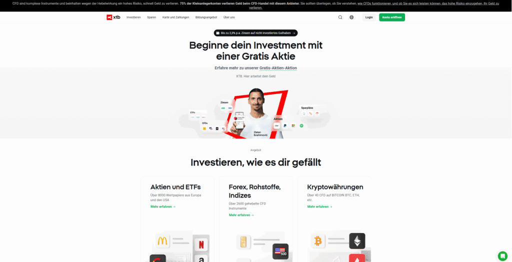 XTB Homepage