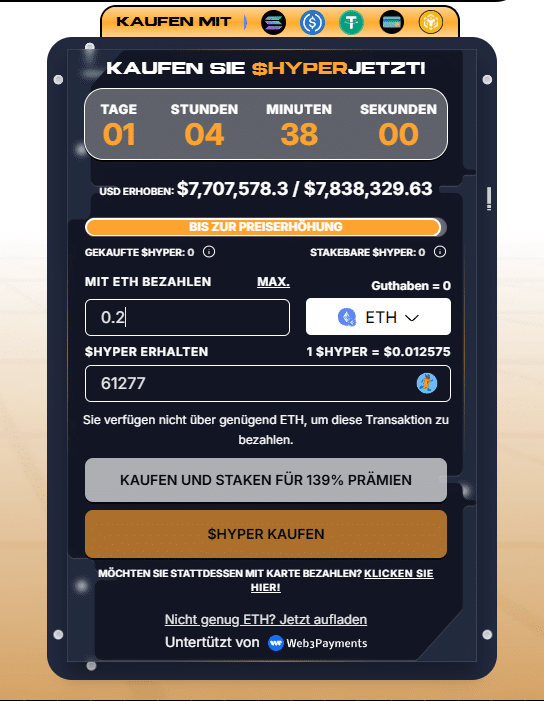 Bitcoin Hyper Kaufanleitung
