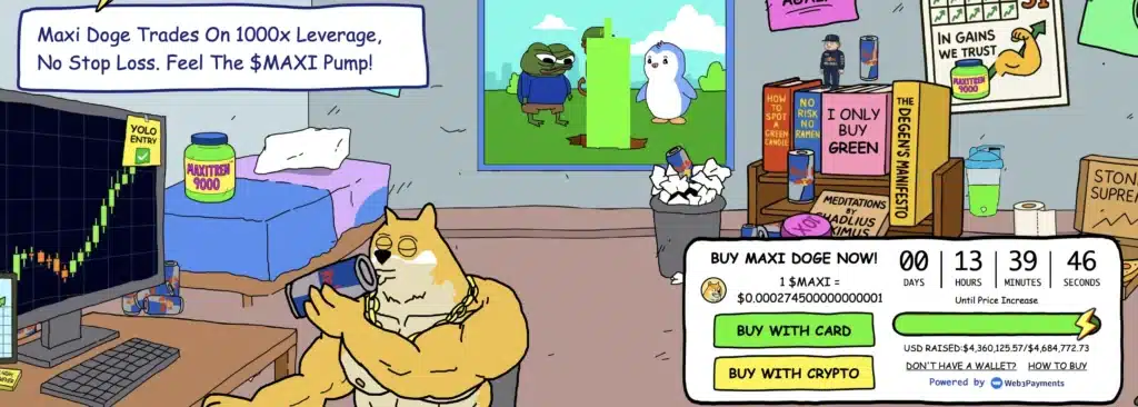 Maxidoge Website presale