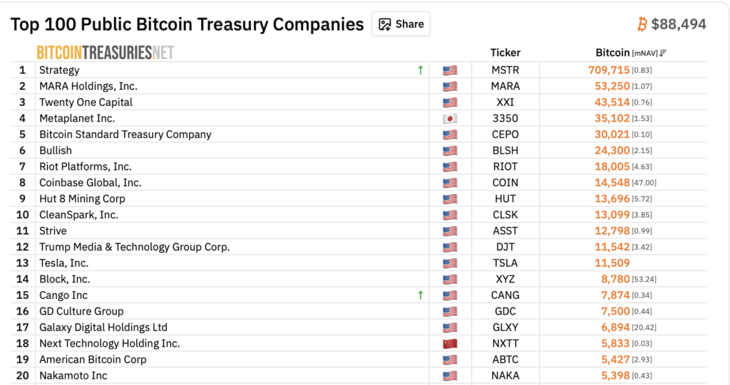 Bitcoin Treasury