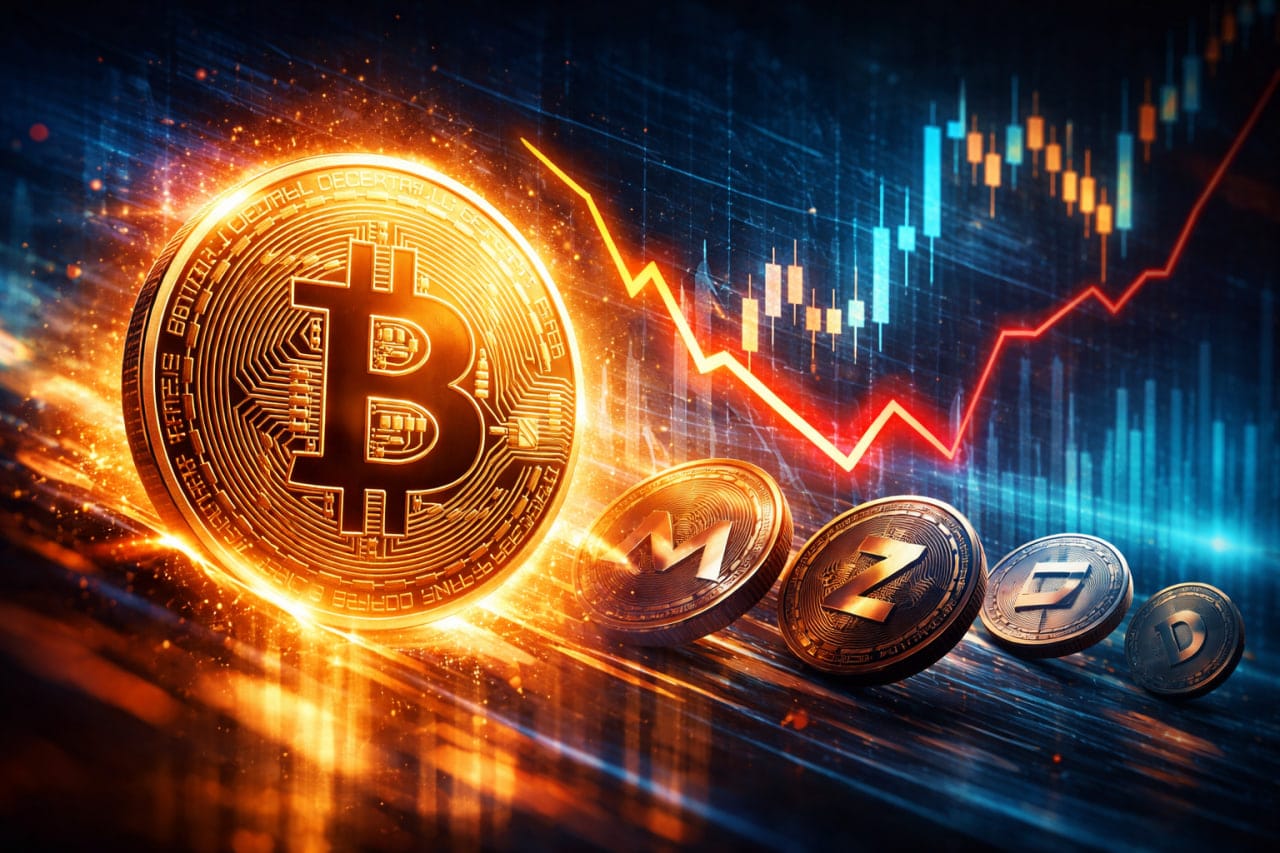 Privacy Coins trotz Bitcoin-Rallye unter Druck: Zcash (ZEC) und Monero (XMR) fallen