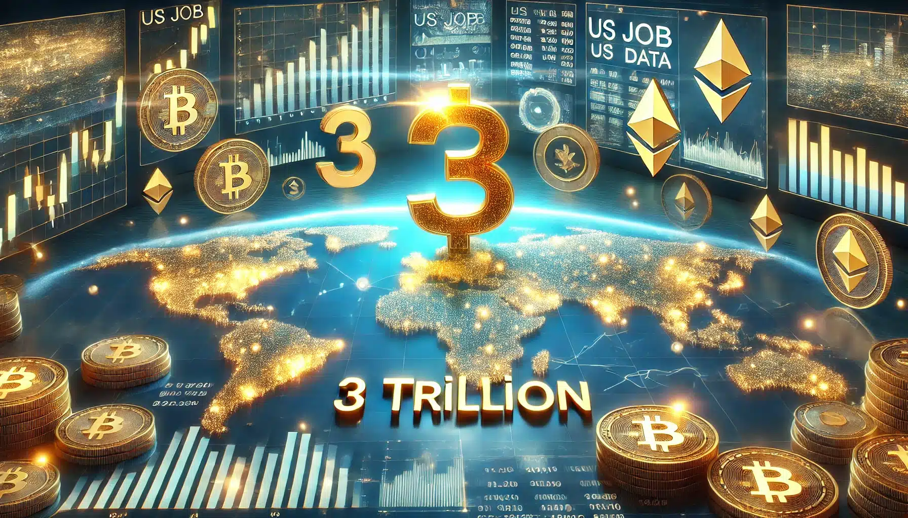 Krypto-Markt hält die 3-Billionen-Marke – US-Jobdaten sorgen eher für Schulterzucken als für Schockwellen