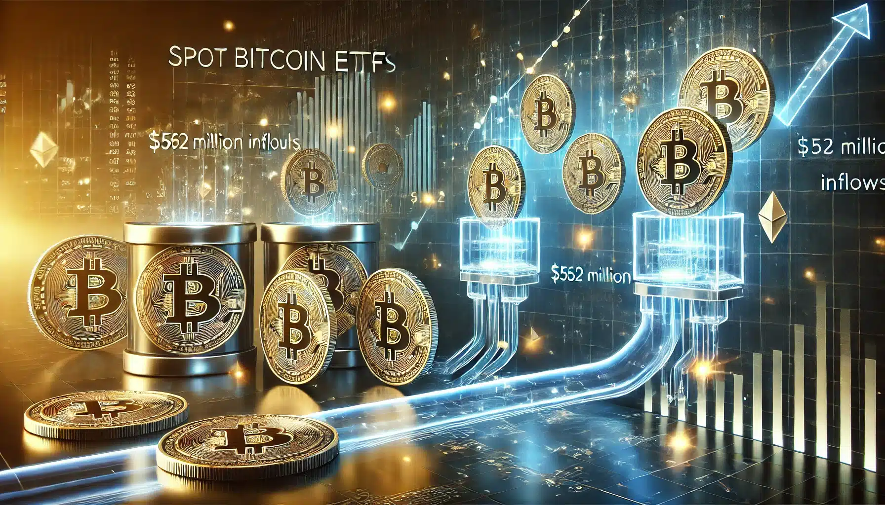 Spot-Bitcoin-ETFs drehen ins Plus: 562 Millionen Dollar Zuflüsse – Trendwende oder taktischer Zwischenstopp?