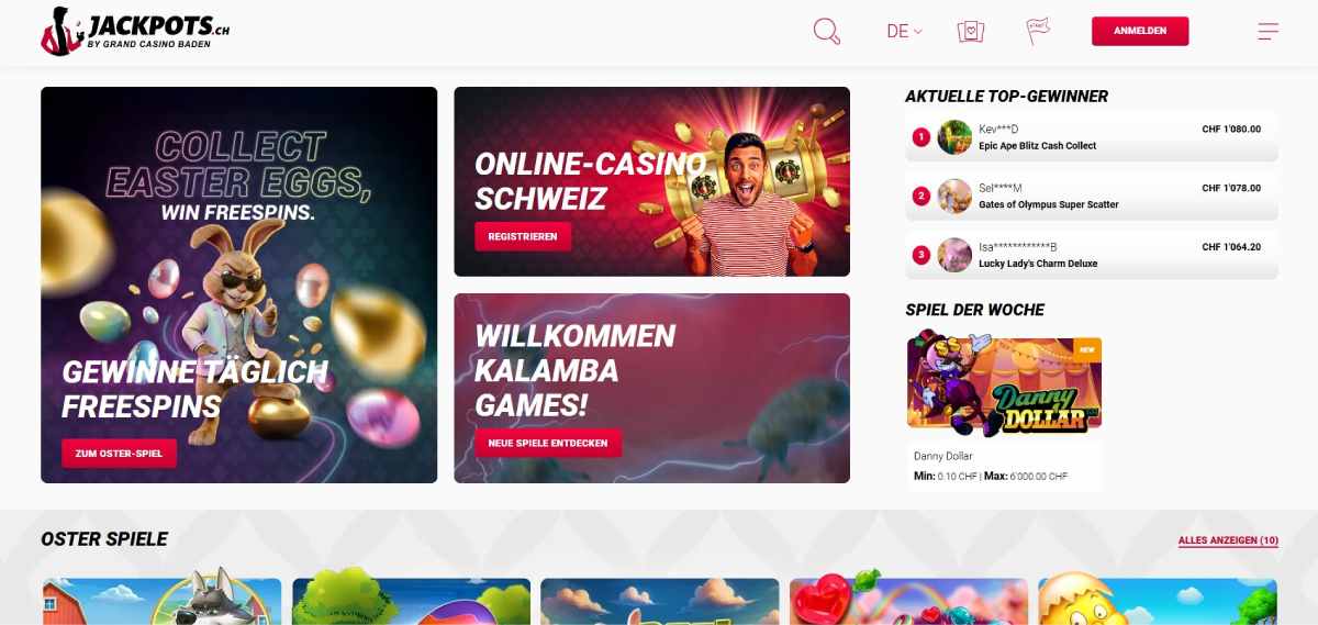 jackpots bestes ausländisches Online Casinos in der Schweiz