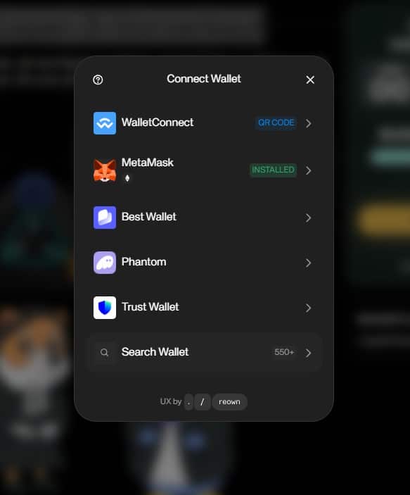 LIQUID mit Wallet verbinden