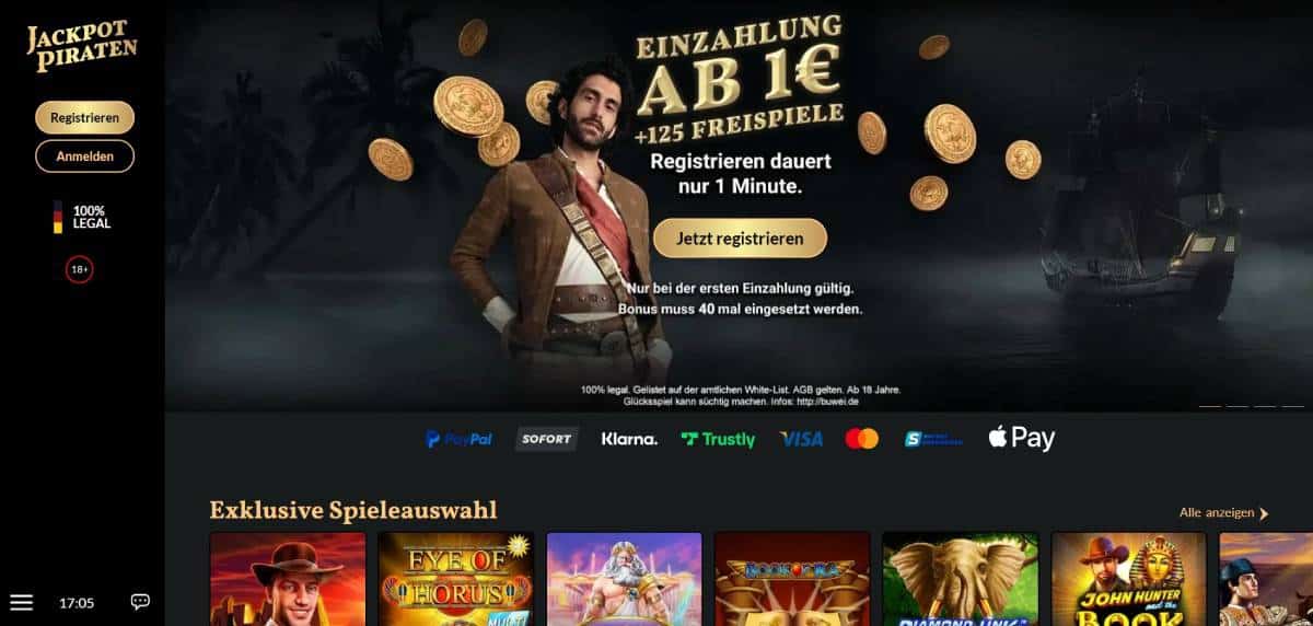 jackpotpiraten Casino ohne Anmeldung