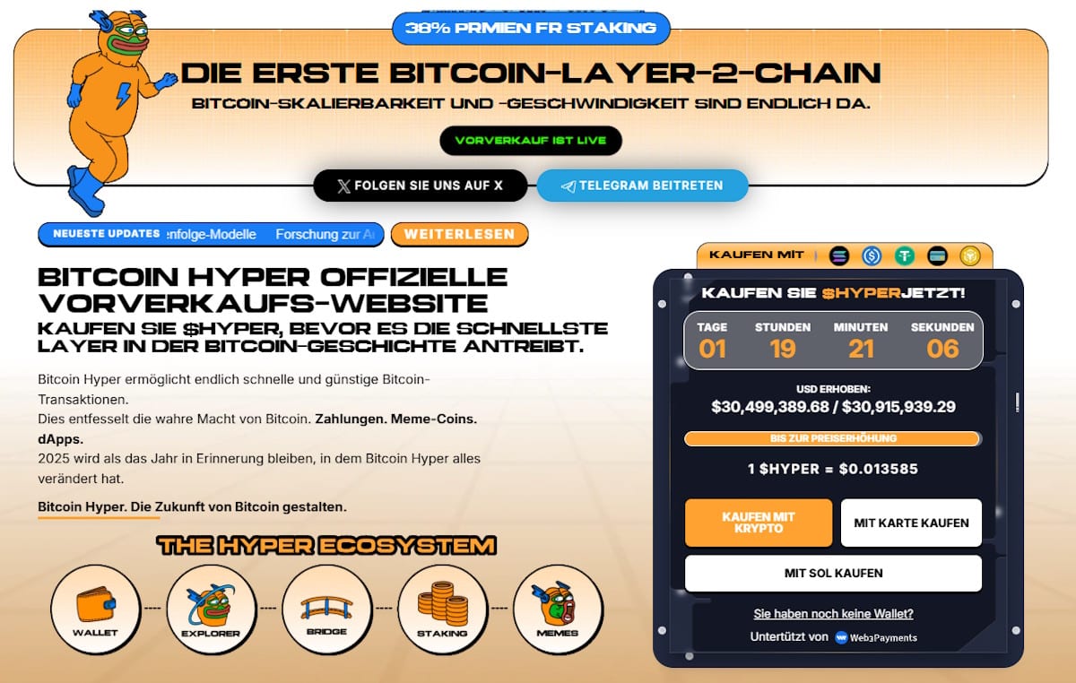 Bitcoin Hyper Anleitung für Anfänger