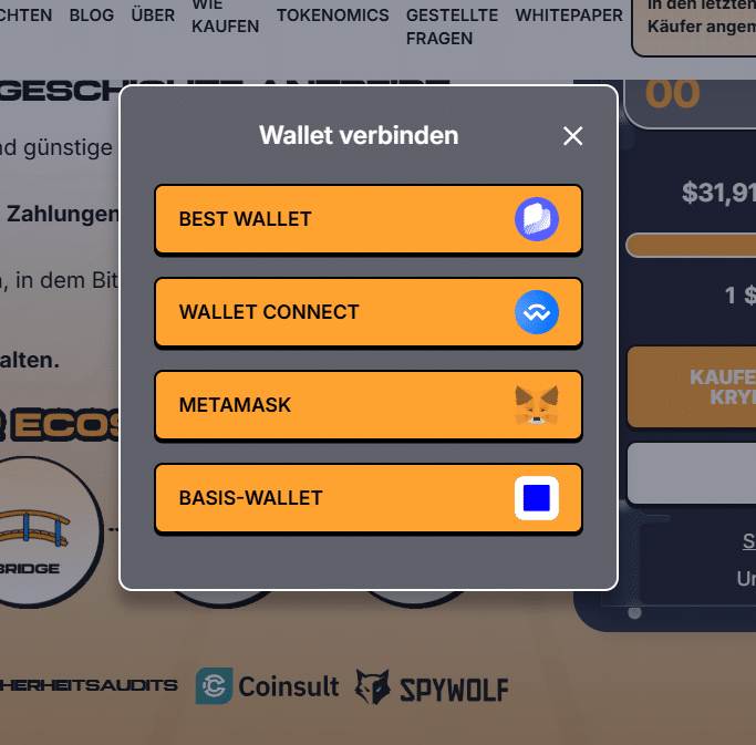 Hyper mit der Wallet verbinden