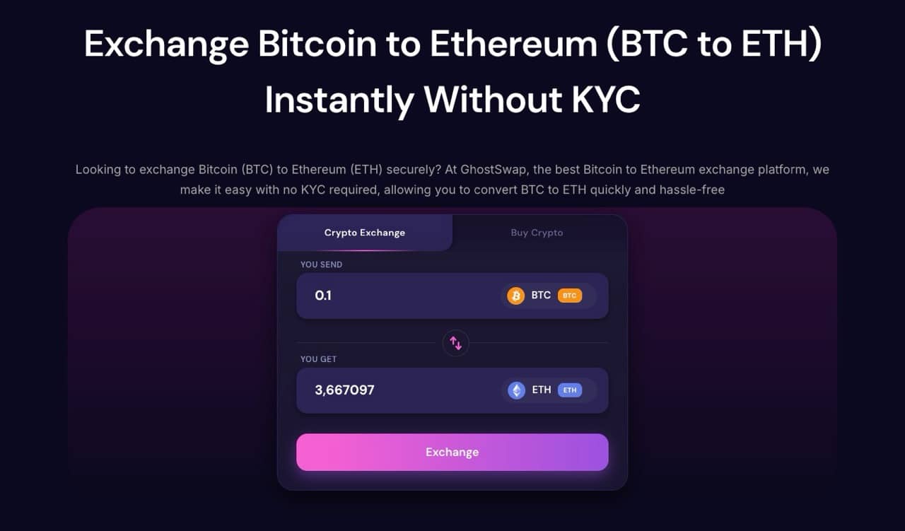 Ghostswap Krypto tauschen