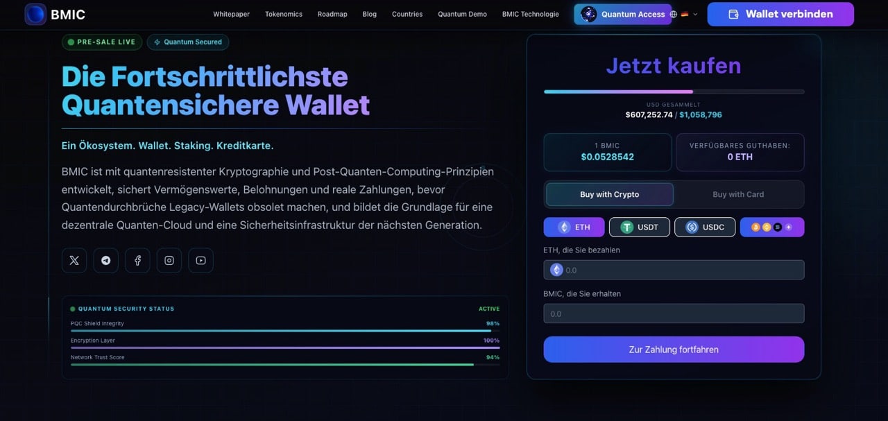 BMIC Presale Startseite