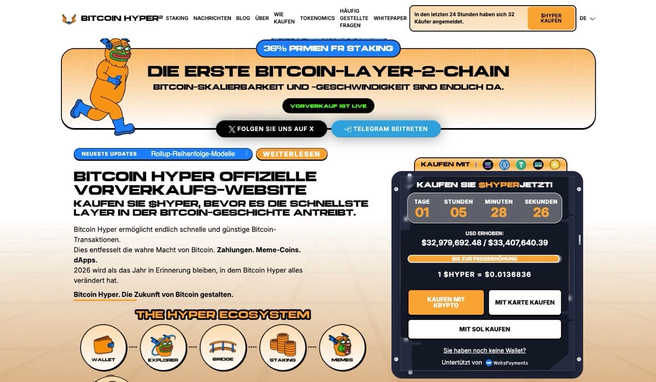 Bitcoin Hyper Presale Startseite