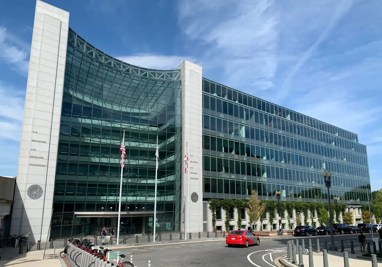 Exterior view of the U.S. Securities and Exchange Commission headquarters building in Washington, DC