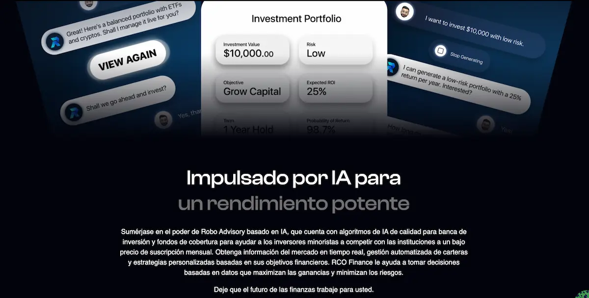 rco finance qué es