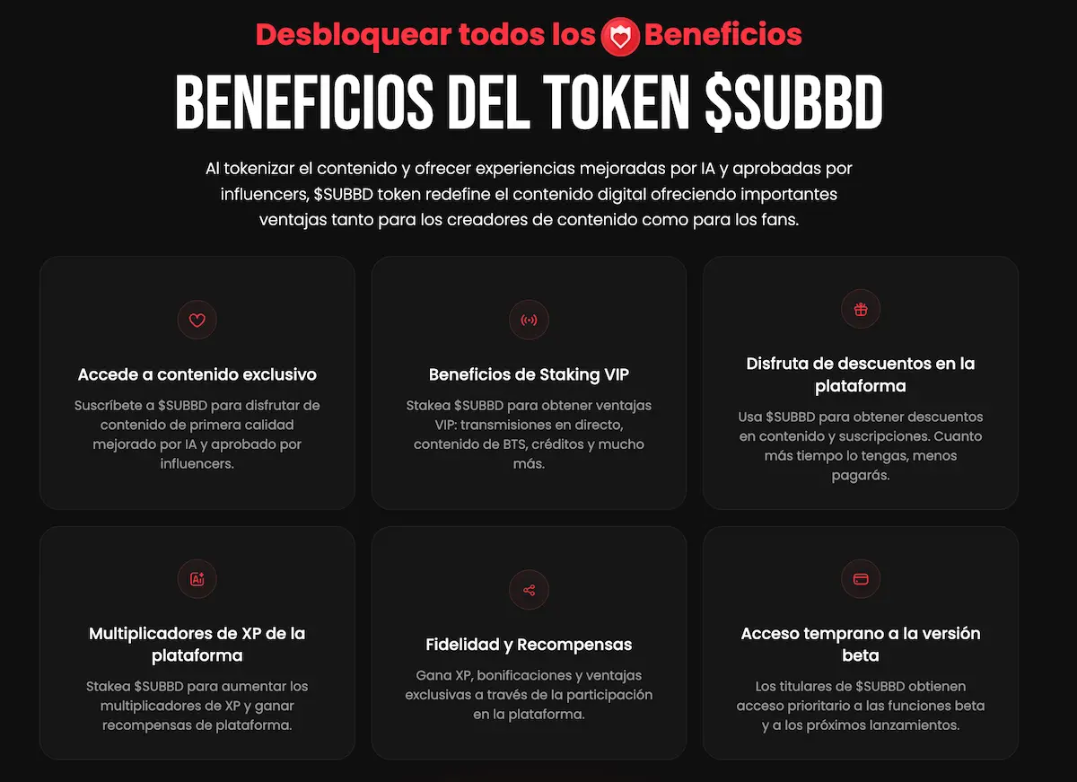 beneficios del token subbd