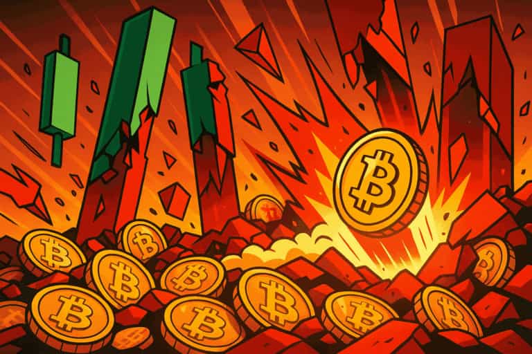 Más de 800 millones de dólares liquidados tras la fuerte caída del precio de Bitcoin