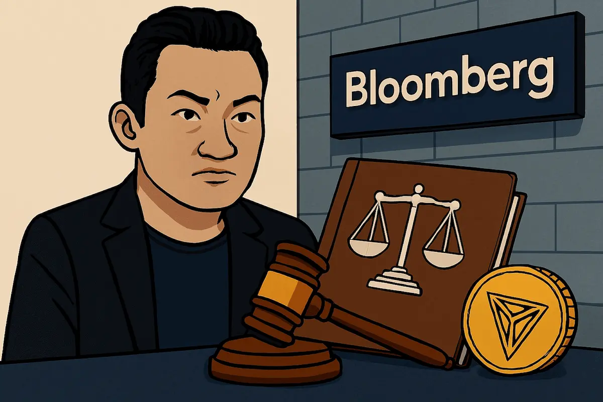 El fundador de Tron, Justin Sun, demanda a Bloomberg por la divulgación de sus criptoactivos