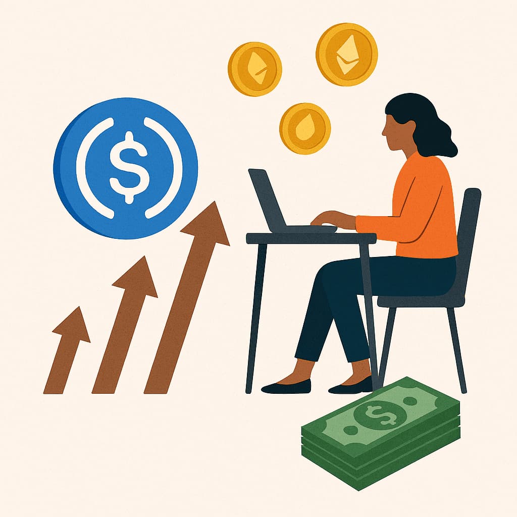 USDC impulsa un aumento del 300% en las nóminas cripto durante el último año