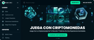mega dice casino homepage