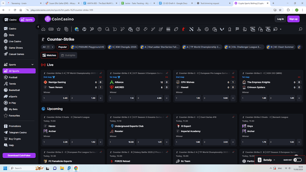 coincasino apuestas csgo cs2 con criptomonedas