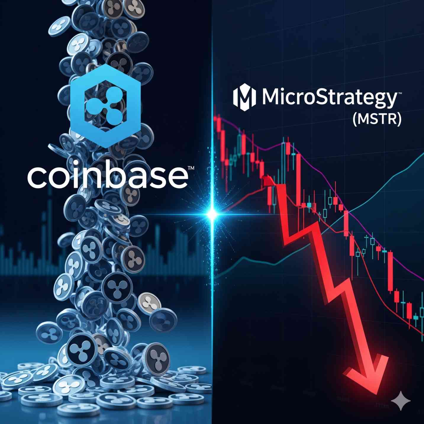 Coinbase apuesta por la IA y reduce drásticamente su XRP - Strategy (MSTR)  sigue en caída
