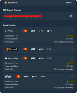 tarifas en compra de crypto casino