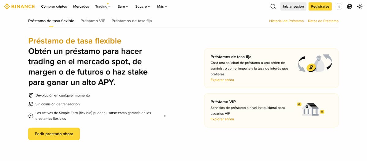 prestamos de binance