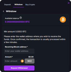 retiradas en crypto blackjack