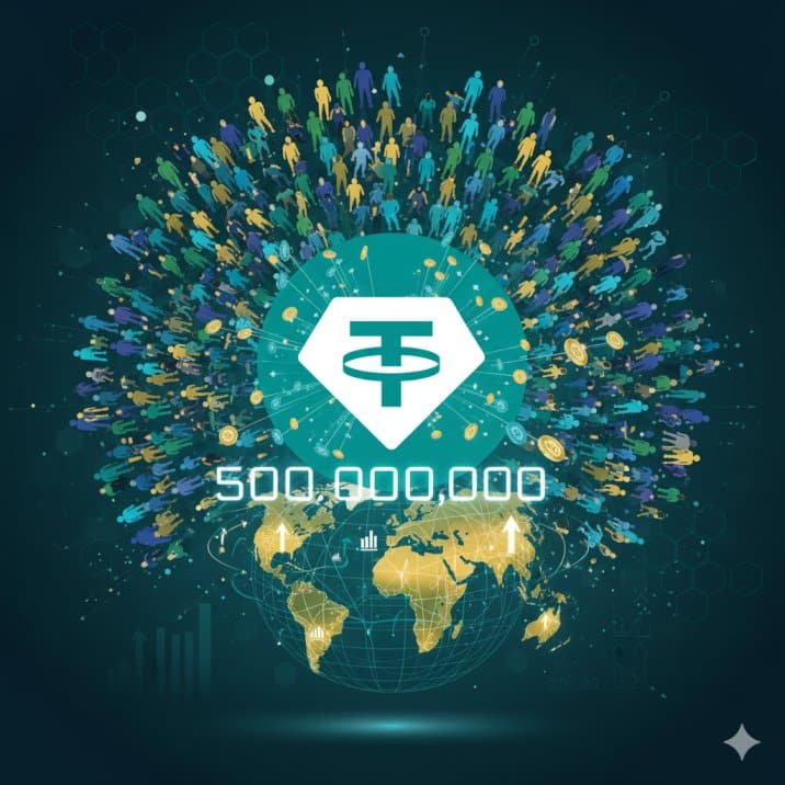 Tether alcanza oficialmente los 500 millones de usuarios y consolida su dominio en los mercados emergentes