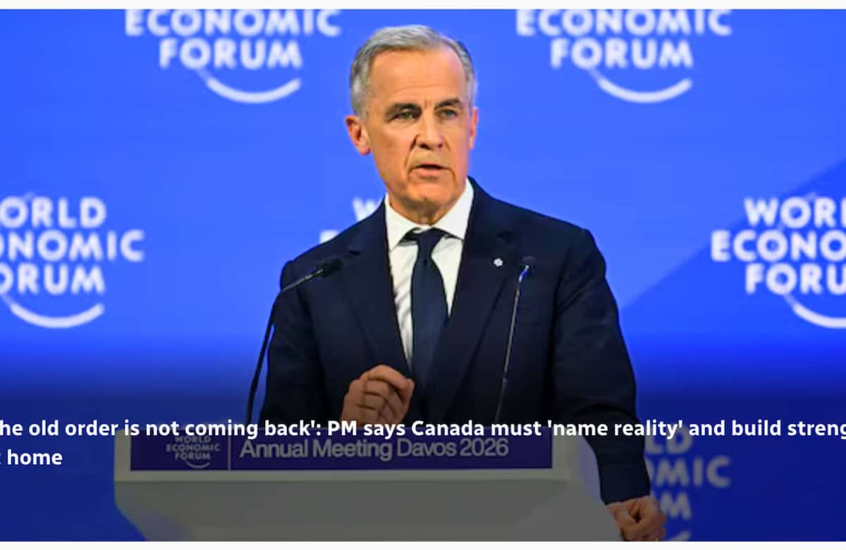 El primer ministro canadiense Mark Carney advierte sobre la ‘coerción financiera’ en el WEF 2026: provoca una carrera hacia tesorerías cripto offshore
