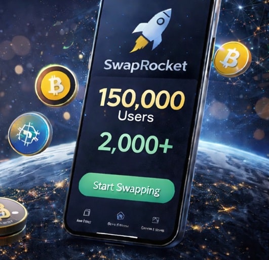 SwapRocket alcanza los 150.000 usuarios y más de 2.000 criptomonedas compatibles