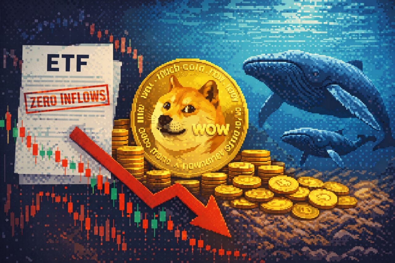 Los ETF de Dogecoin registran cero entradas durante 10 días seguidos