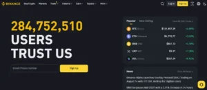 binance kryptopörssi etusivu