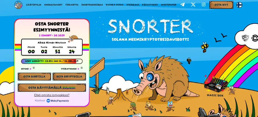 snorter tokenin esimyynti sivusto