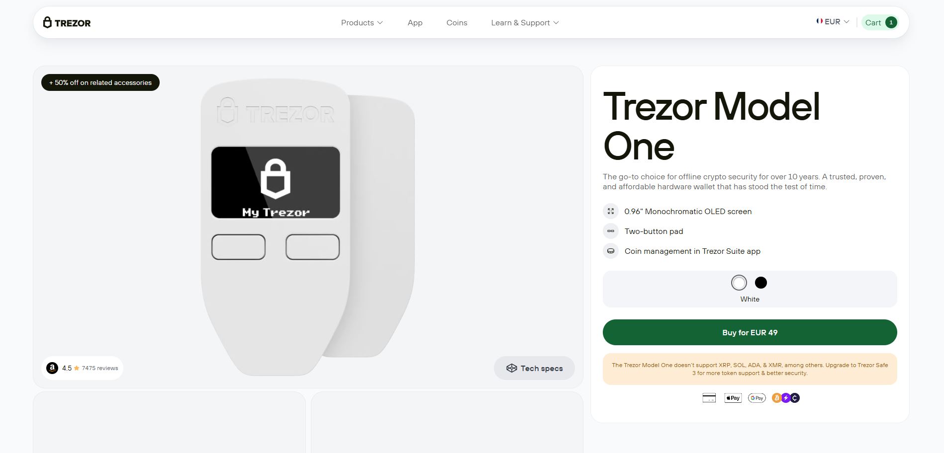 trezor model one