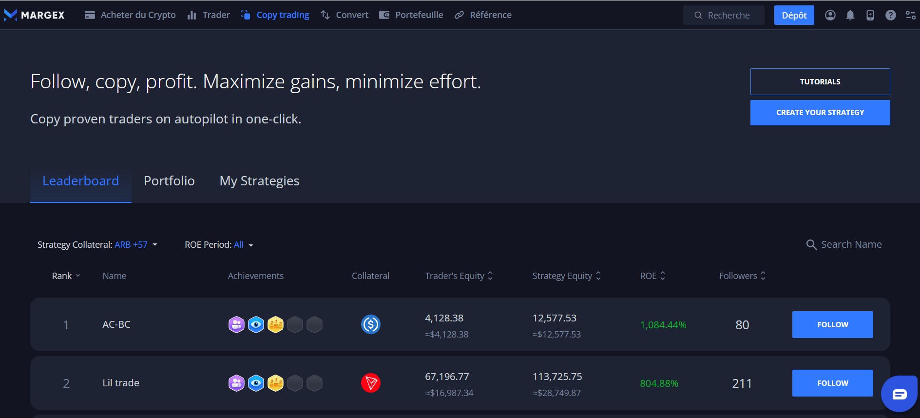 margex- copy trading