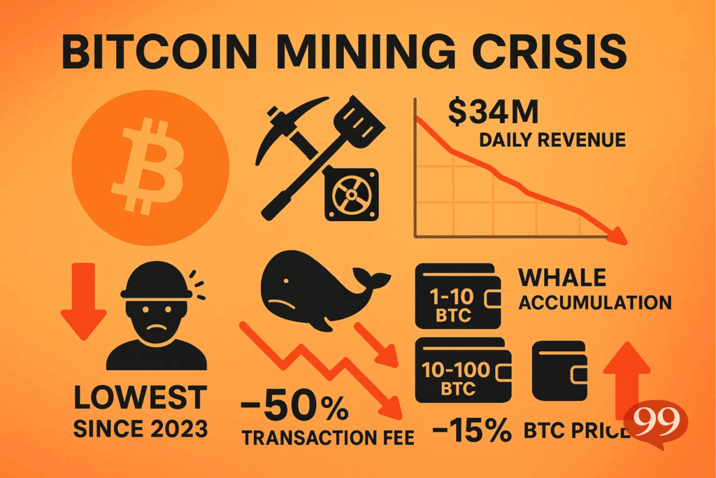 Chute historique des revenus des mineurs de Bitcoin, un danger pour le marché ?