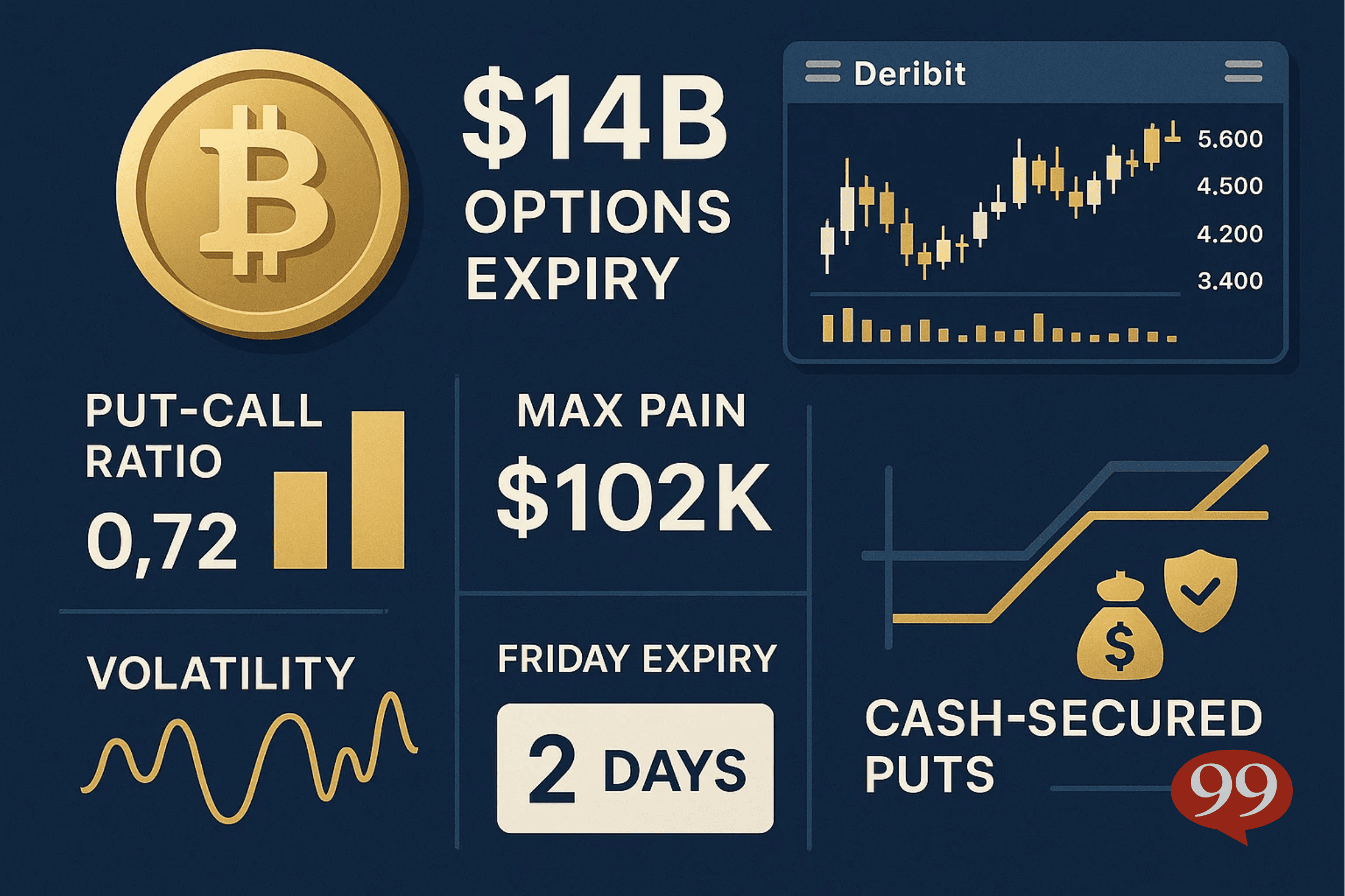 Échéance colossale sur Bitcoin : 14Md$ d’options et volatilité attendue