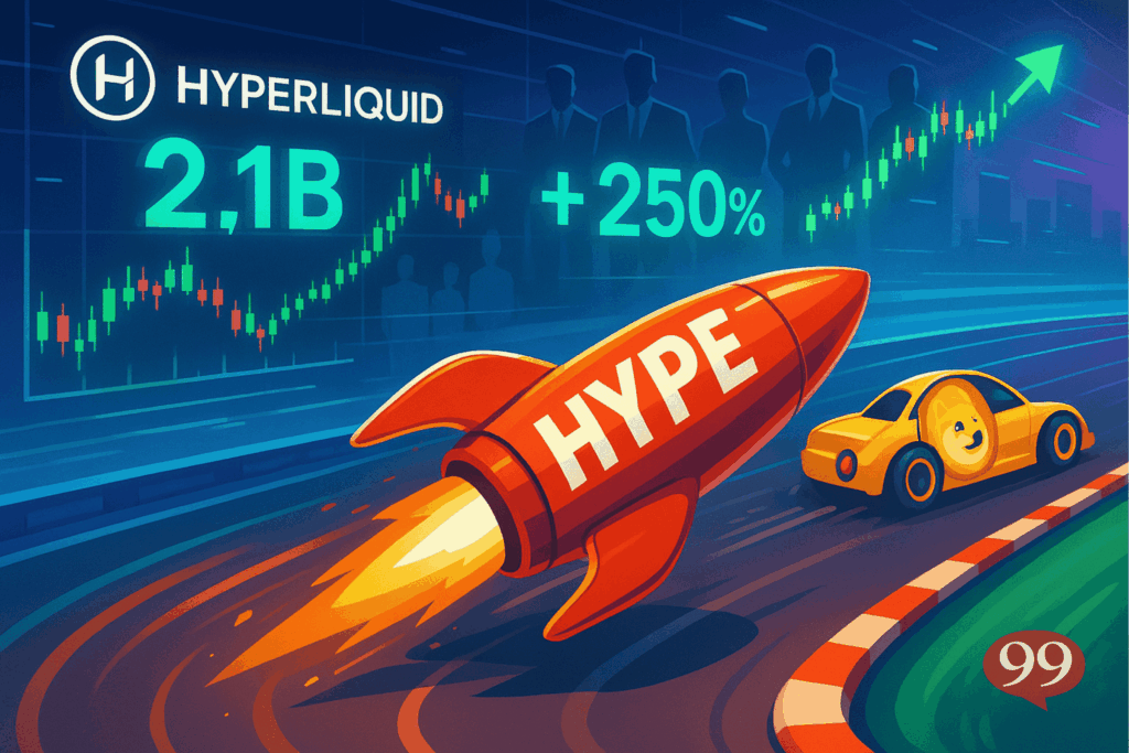 HYPE détrône DOGE avec 2,1 milliards d’open interest pour devenir le 5eme jeton le plus échangé