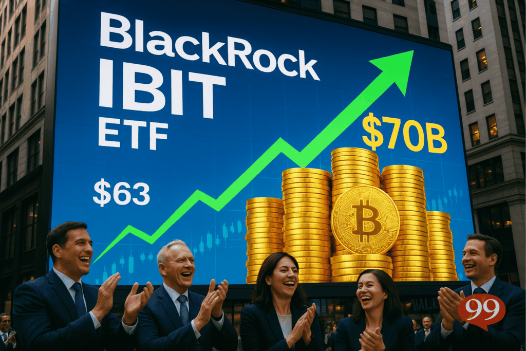 BlackRock IBIT : l’ETF Bitcoin pulvérise les records, la part atteint 63 dollars
