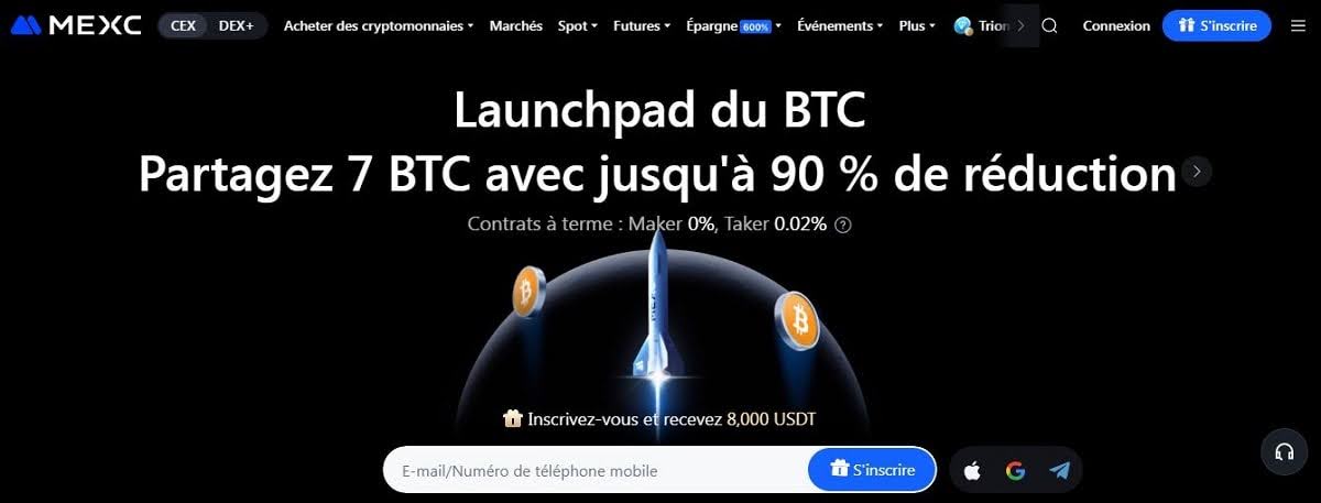 Bitcoin Future avec MEXC